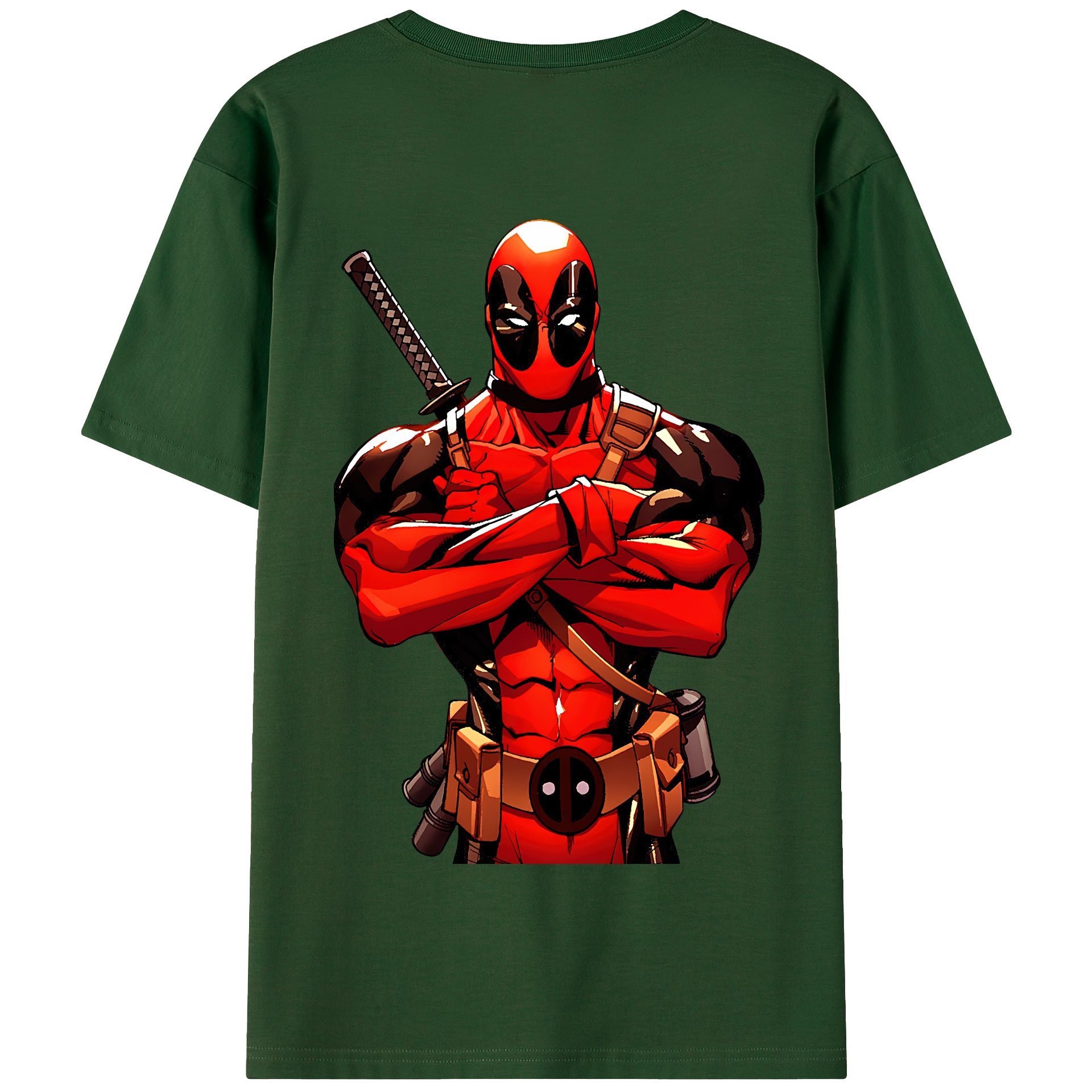（画像用） Deadpool デッドプール 綿100％半袖Tシャツ（背面プリント）